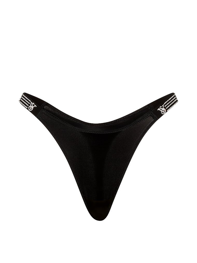 Tanga s lesklými pruhy Shine. Produkt je černý a pochází z kolekce Very Sexy.