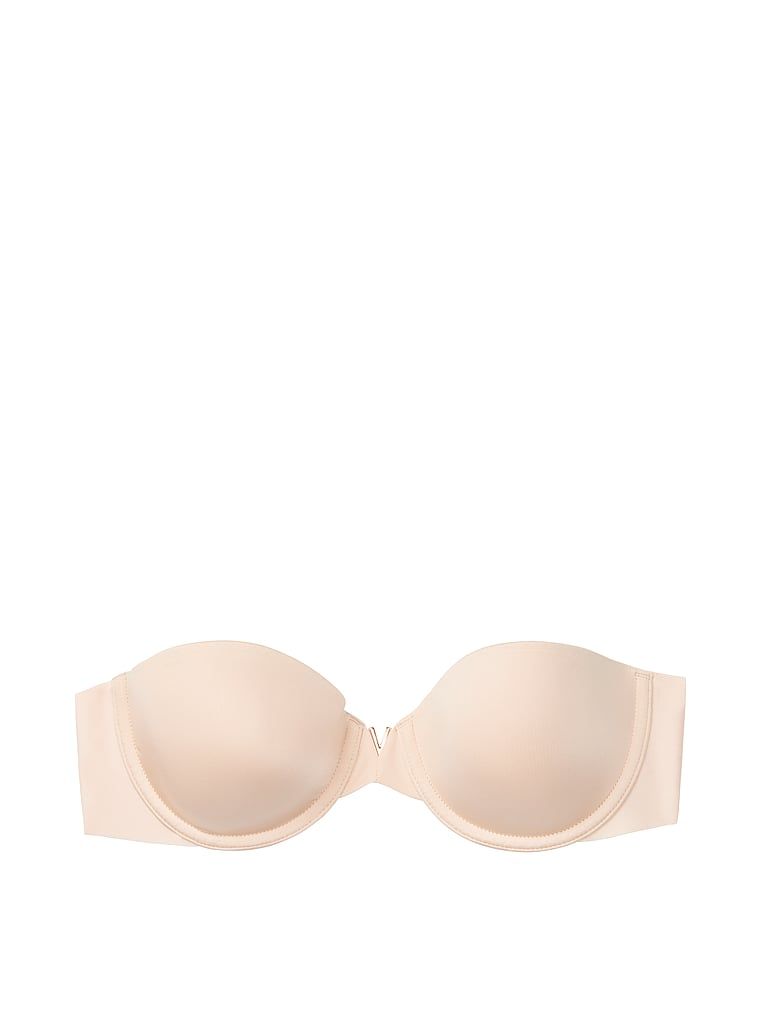 Mírně vyztužená podprsenka bez ramínek. Produkt je béžový a pochází z kolekce Victoria's Secret Bare.