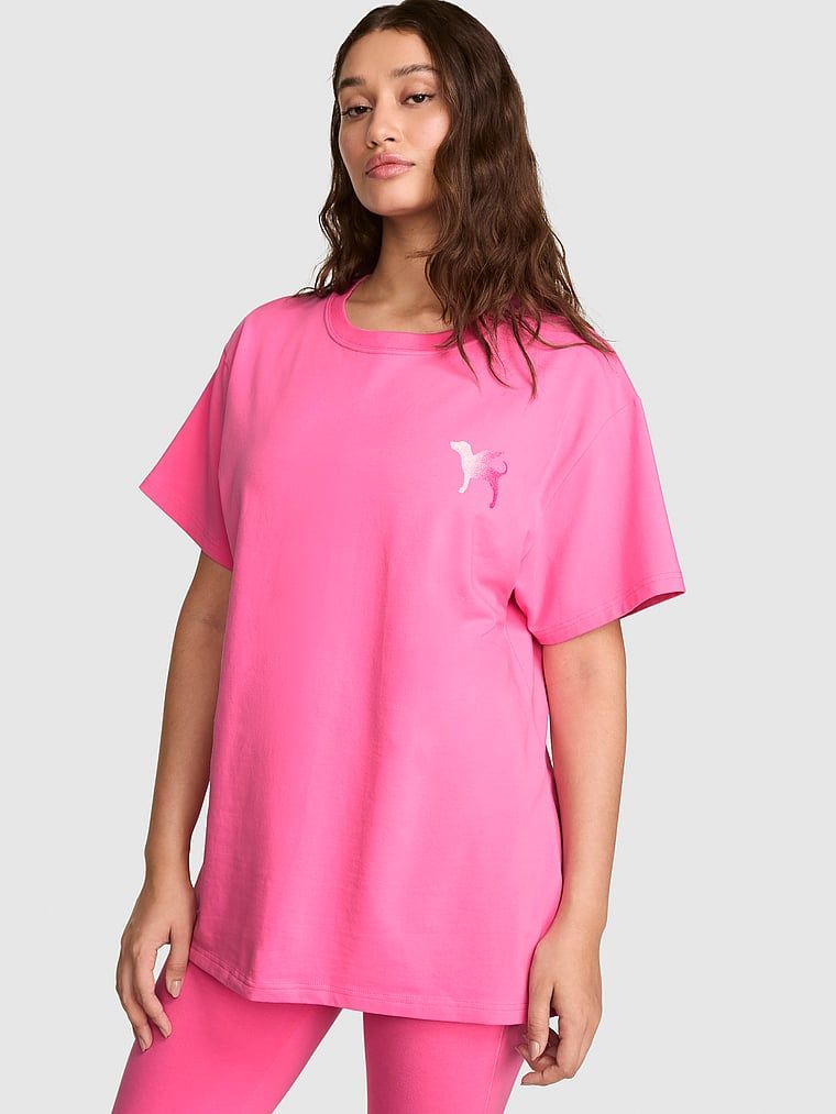 PINK Tričko Campus Cotton s krátkým rukávem