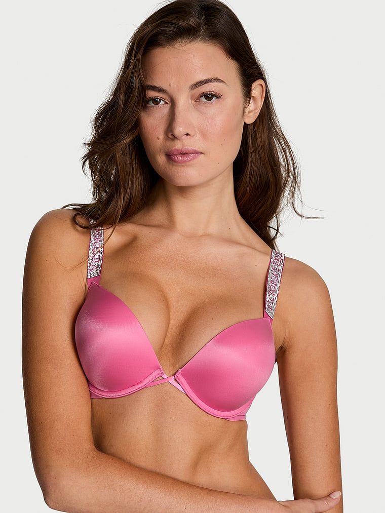 Very Sexy Saténová lesklá push-up podprsenka Bombshell Add-2-Cups