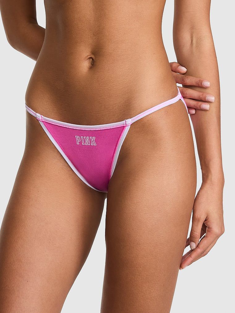 Bavlněné bikini kalhotky s tenkými pásky