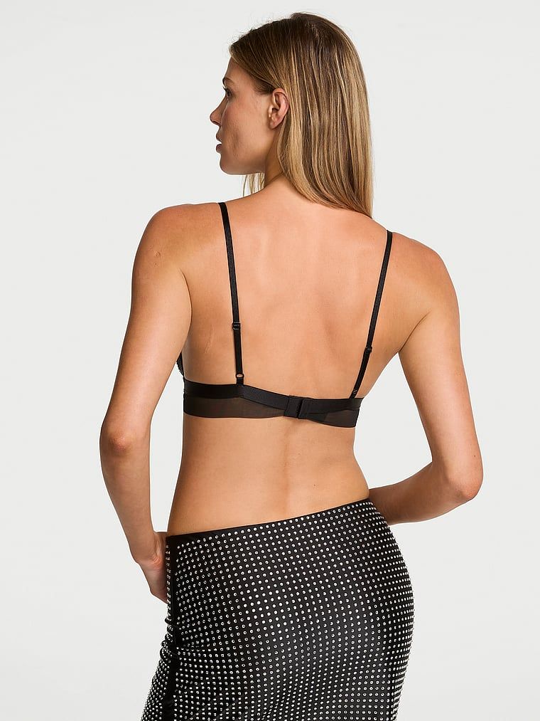 Lesklá braletta podprsenka s krystaly Shine. Produkt je černý a pochází z kolekce Very Sexy.