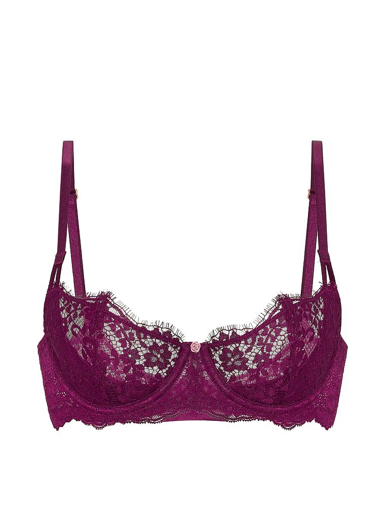 Wicked Lace Balconette nepolstrovaná podprsenka Balconette. Produkt je fialové barvy a pochází z kolekce Dream Angels.