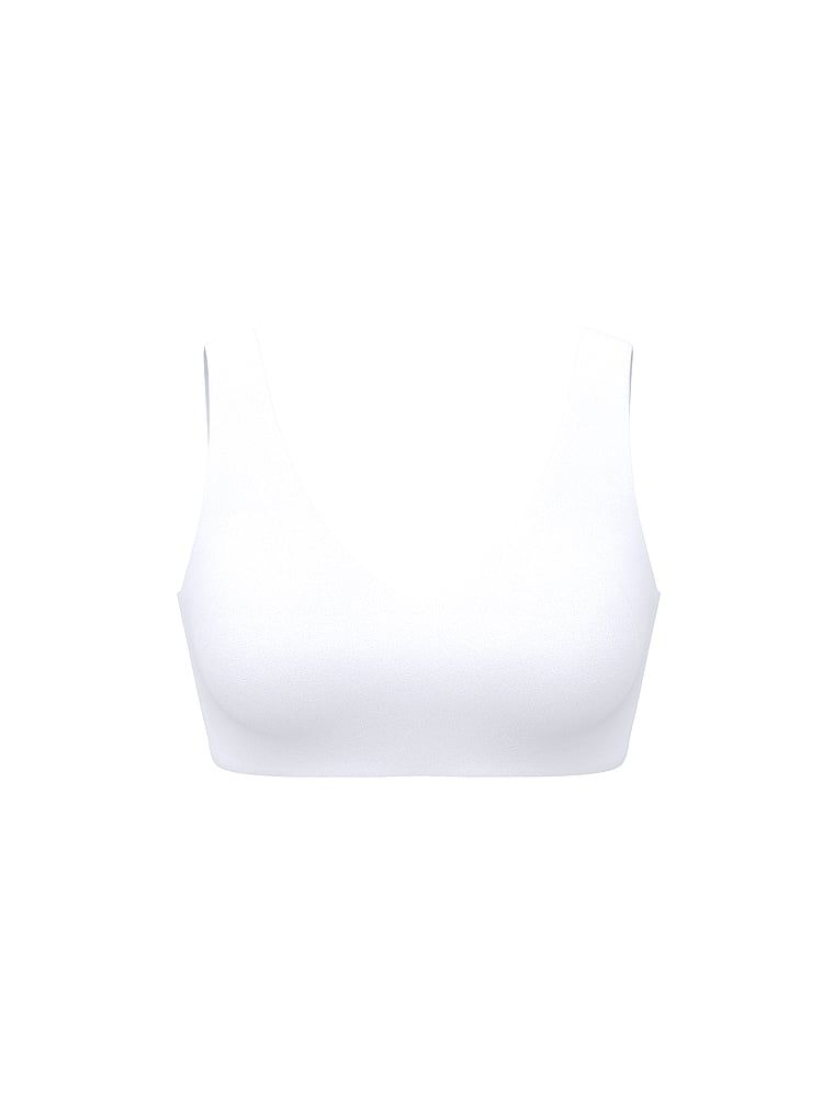 SlumberBra pro každodenní nošení i spaní. Produkt je bílý a pochází z kolekce Body by Victoria.