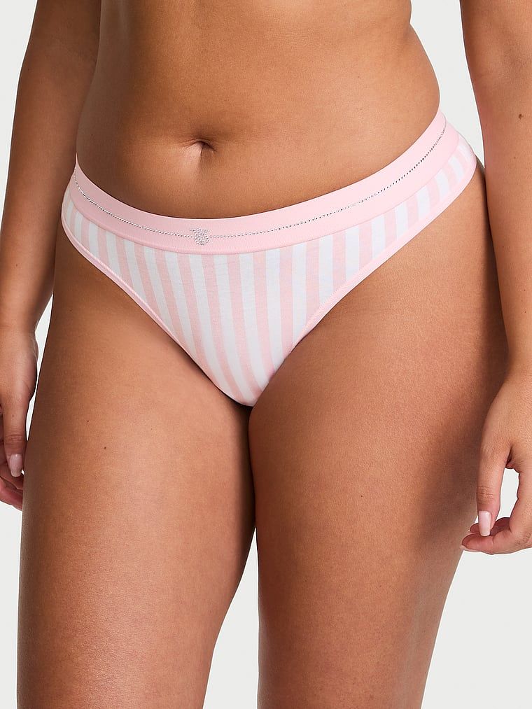 Cotton Bavlněná tanga s třpytivým logem