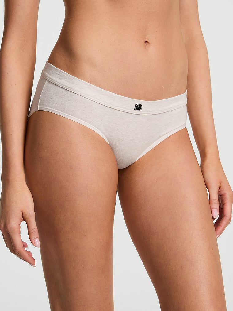 Bavlněné kalhotky s logem Hiphugger Hardware v pase. Produkt je béžový a pochází z kolekce Cotton.