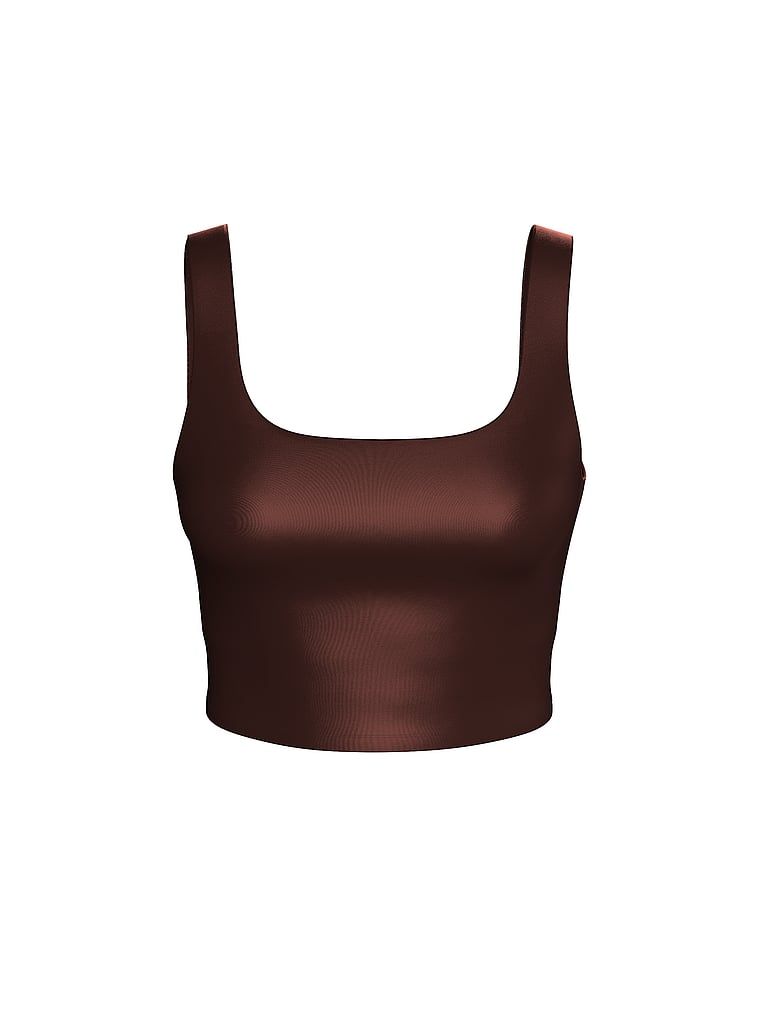 Sportovní top z vysoce lesklého materiálu VSX GlossyTech. Výrobek je hnědý a pochází z kolekce VSX.