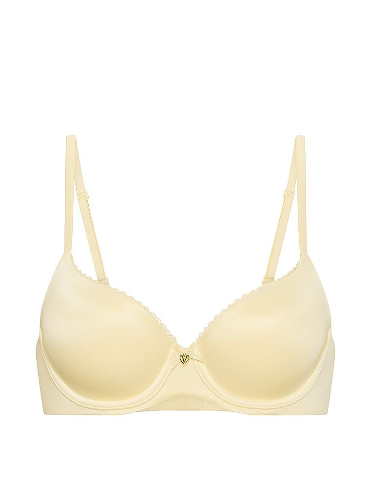 Mírně polstrovaná podprsenka Smooth Demi. Produkt je žluté barvy a pochází z kolekce Body by Victoria.