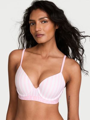 T-shirt Bavlněná push-up podprsenka Perfect Shape s logem