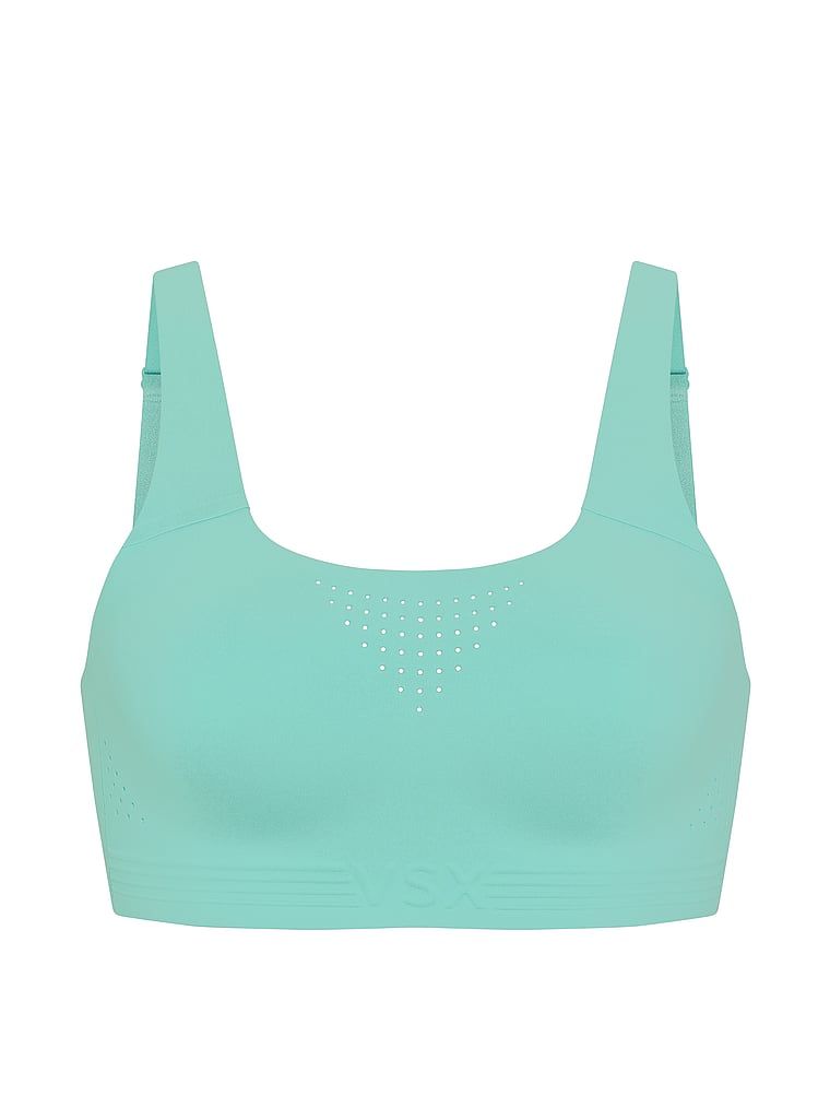 VSX Featherweight Max Sports Bra s maximální podporou. Produkt je modrý a pochází z kolekce VSX.