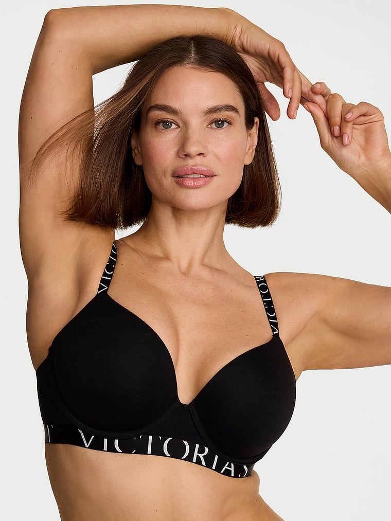 T-shirt Bavlněná push-up podprsenka Perfect Shape s logem