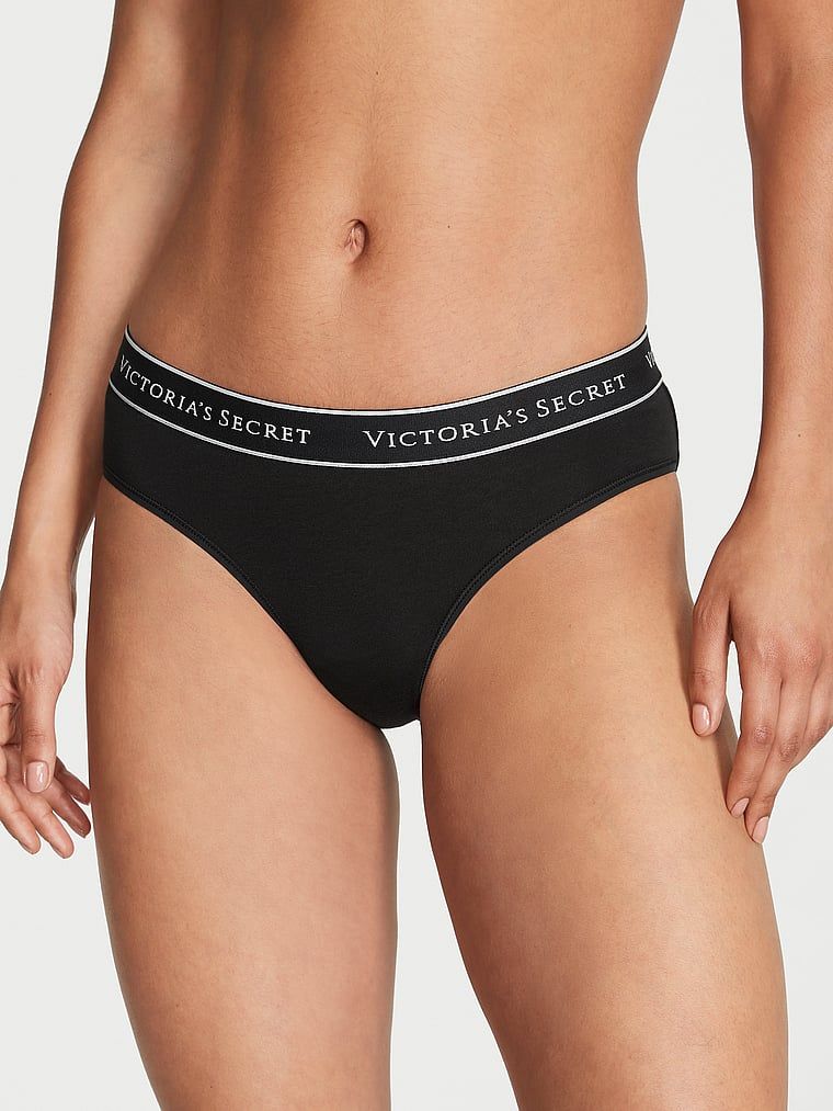 Bavlněné kalhotky s logem Hiphugger v pase. Výrobek je černý a pochází z kolekce Cotton.