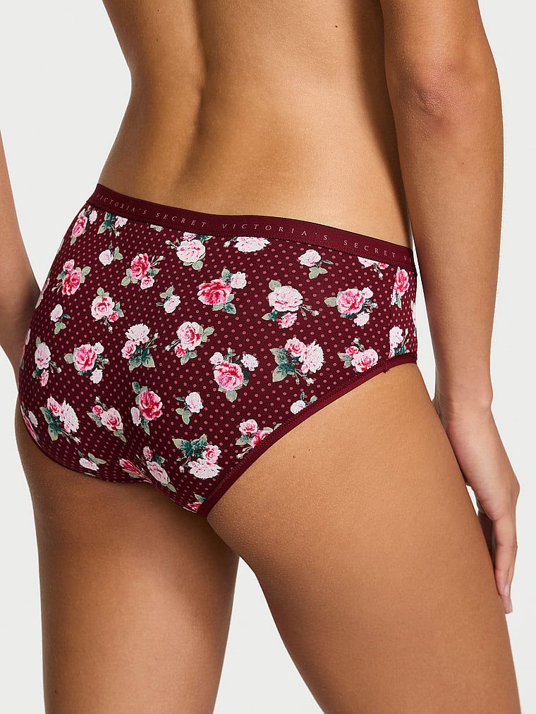 Bavlněné kalhotky Hiphugger. Produkt má květinovou barvu a pochází z kolekce Body by Victoria.
