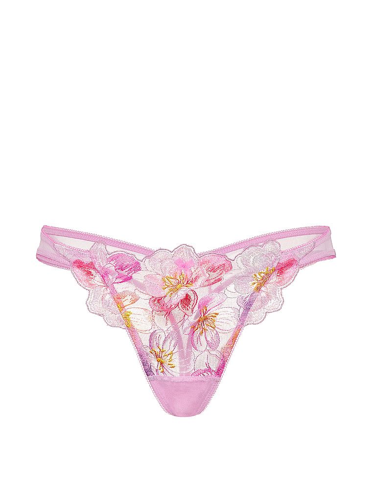 Tanga s akvarelovou výšivkou. Produkt je vzorovaný a pochází z kolekce Dream Angels.
