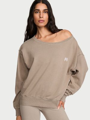 Angel Essentials Froté mikina s lodičkovým výstřihem