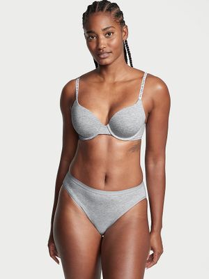 Victoria's Secret Strečové bavlněné kalhotky s vysokými nohavičkami