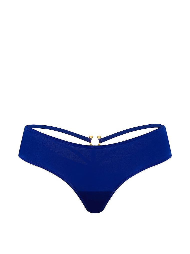 Páskované kalhotky na zadní straně Ring Hardware Cheeky. Produkt je modré barvy a pochází z kolekce Very Sexy.