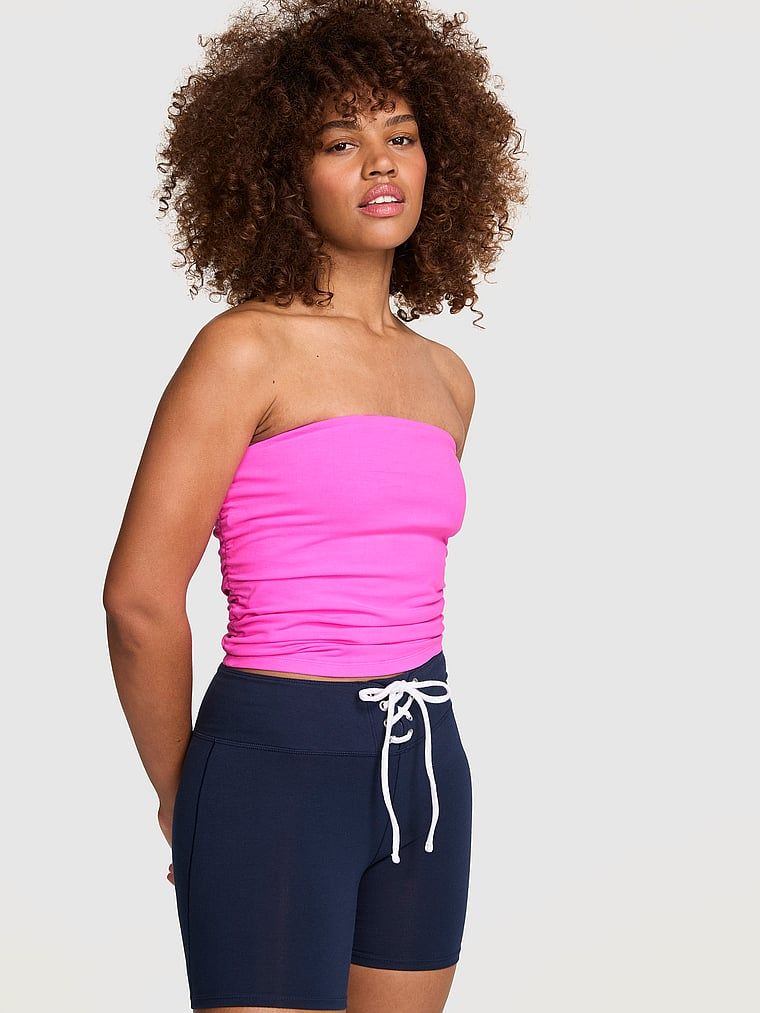 Bandeau top s řasením na bocích All-Day Cotton