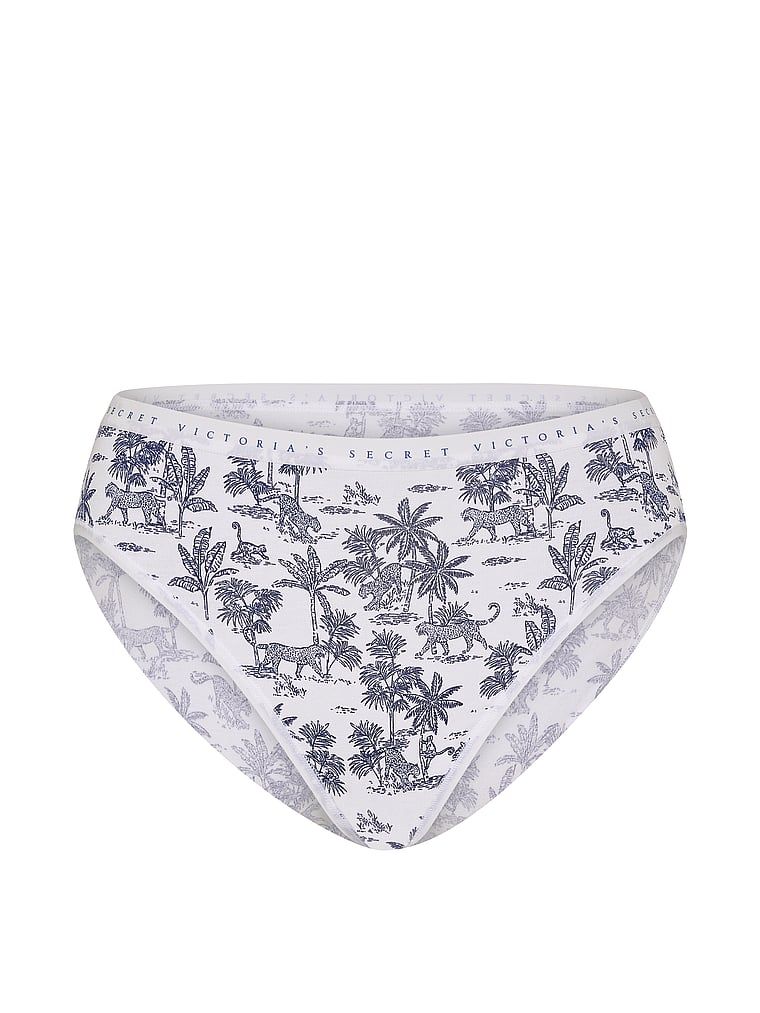 Bavlněné slipy s vysoko střiženými nohavičkami. Produkt je vzorovaný a pochází z kolekce Victoria's Secret.