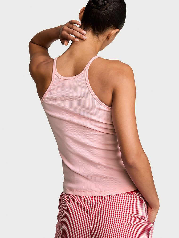 Mix & Match bavlněné noční top. Produkt je růžové barvy a pochází z kolekce Victoria's Secret.