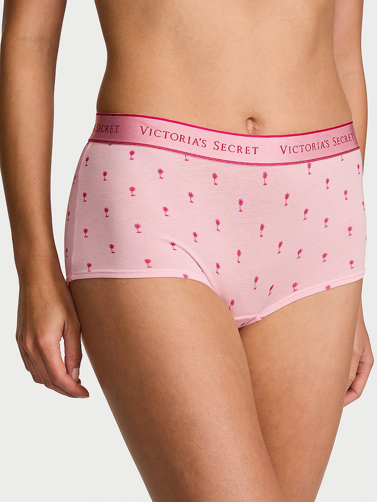 Bavlněné kraťasy s logem v pase Boyshort. Produkt je vzorovaný a pochází z kolekce Cotton.