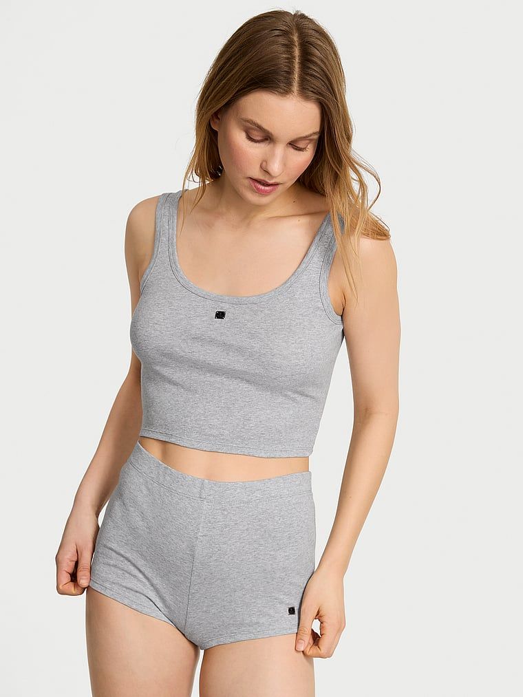 Victoria's Secret Krátké pyžamo s tílkem ze bavlny