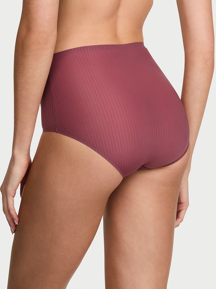 Flex Shadow Stripe Brief kalhotky s vysokým pasem. Produkt je růžové barvy a pochází z kolekce Body by Victoria.