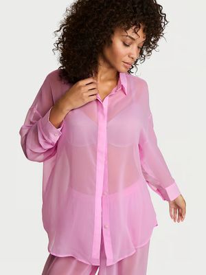 Victoria's Secret Šifonová košile s knoflíky vpředu