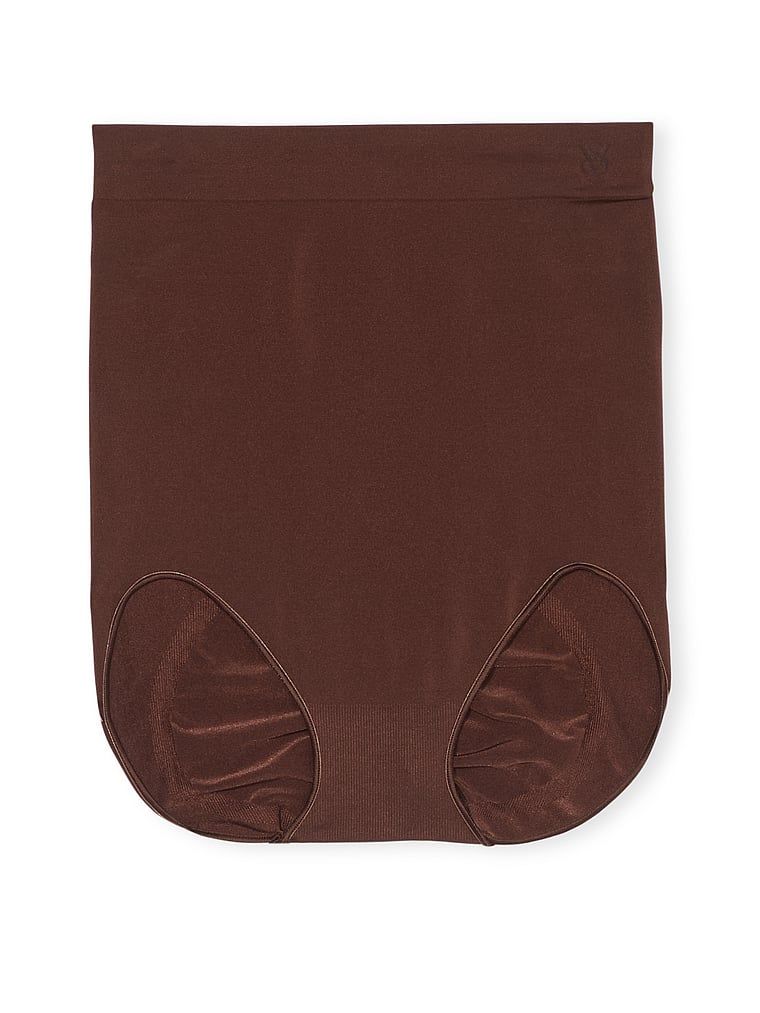 Tvarující kalhotky s vysokým pasem Shapewear od Victoria. Výrobek je hnědý a pochází z kolekce Victoria's Secret.