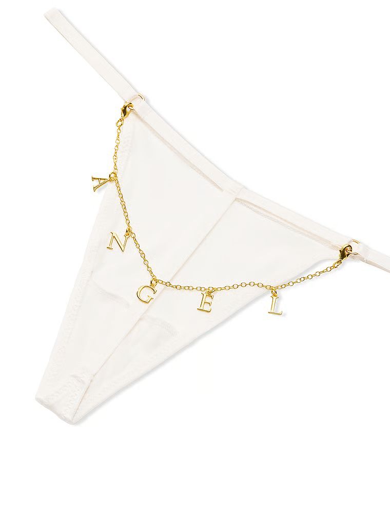 Tanga s řetízkem vzadu Charm. Produkt je bílé barvy a pochází z kolekce Very Sexy.