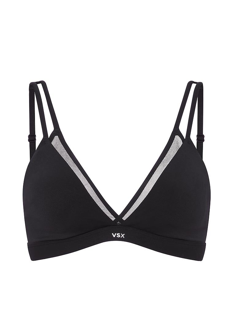 VSX Elevate Triangle sportovní podprsenka. Produkt je černý a pochází z kolekce VSX.