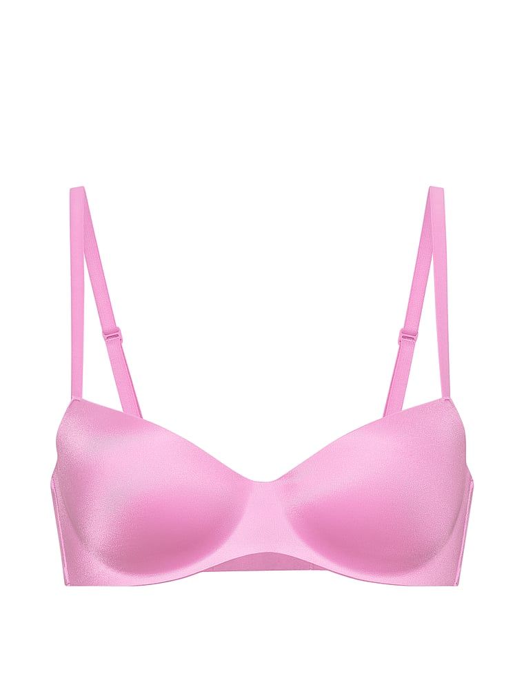 Podprsenka je mírně vycpaná balconetou FlexFactor. Produkt je růžové barvy a pochází z kolekce Body by Victoria.