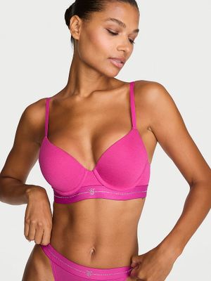 T-shirt Bavlněná push-up podprsenka Perfect Shape Signature Shine