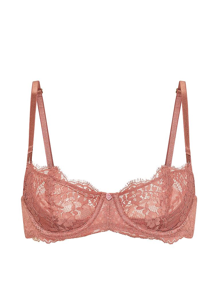 Wicked Lace Balconette nepolstrovaná podprsenka Balconette. Produkt je růžové barvy a pochází z kolekce Dream Angels.