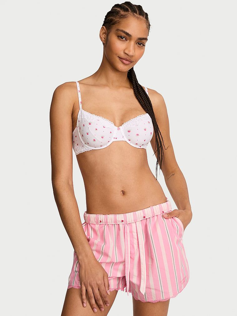 Victoria's Secret Bavlněné pyžamové šortky Mix & Match Sleep Heritage