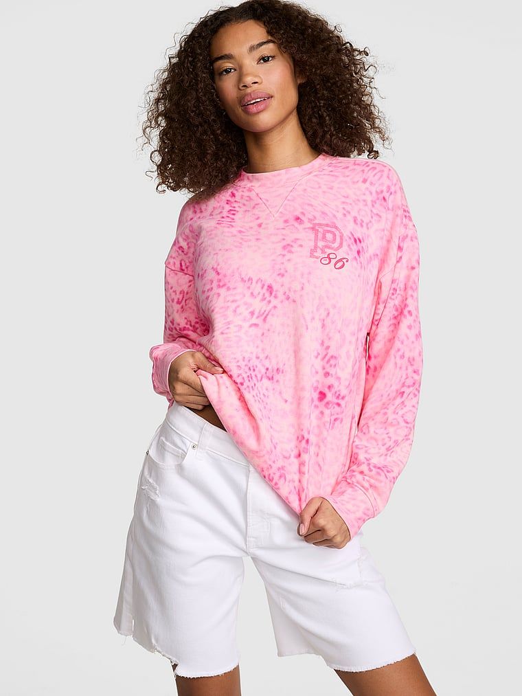 Oversize mikina s kulatým výstřihem Campus Fleece