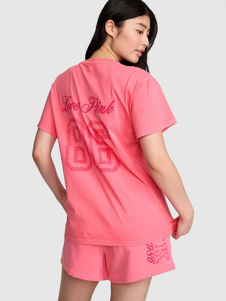 PINK Tričko Campus Cotton