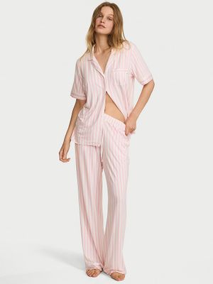 Victoria's Secret SoSoft dlouhé pyžamo z modalu s krátkým rukávem