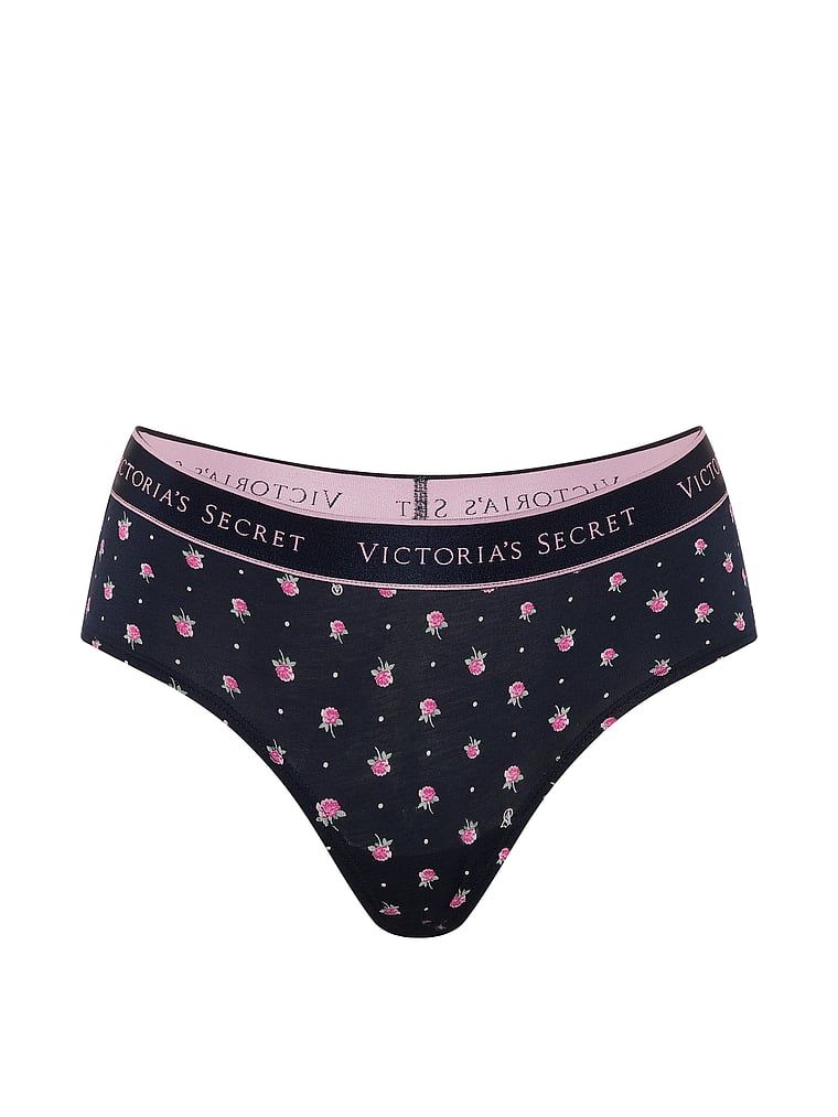 Bavlněné kalhotky s logem Cheeky v pase. Produkt je květinové barvy a pochází z kolekce Cotton.