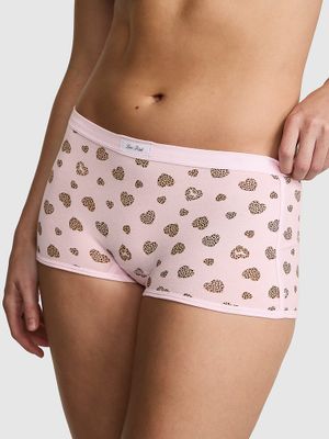PINK Bavlněné kalhotky Boyshort Dorm