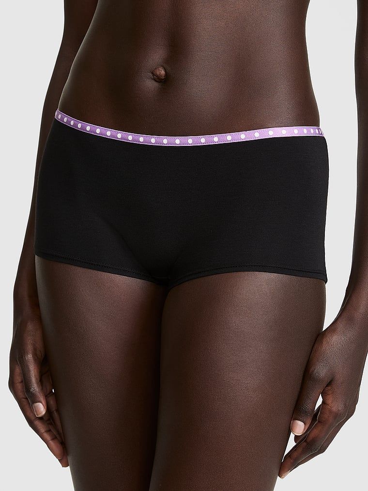 Bavlněné kalhotky boyshort s logem