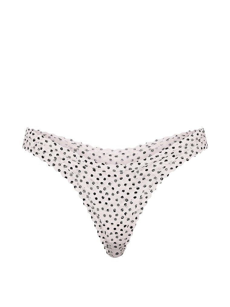 Ultra-Mini Scoop krajkové tanga. Produkt je vzorovaný a pochází z kolekce Lacie.