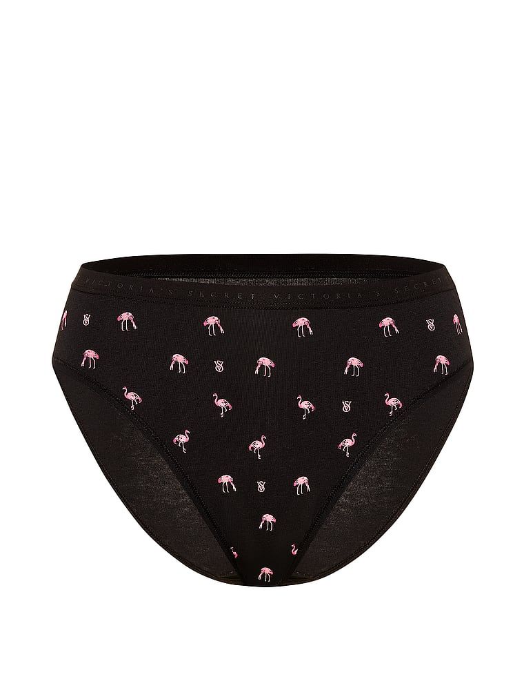 Bavlněné slipy s vysoko střiženými nohavičkami. Produkt je vzorovaný a pochází z kolekce Victoria's Secret.