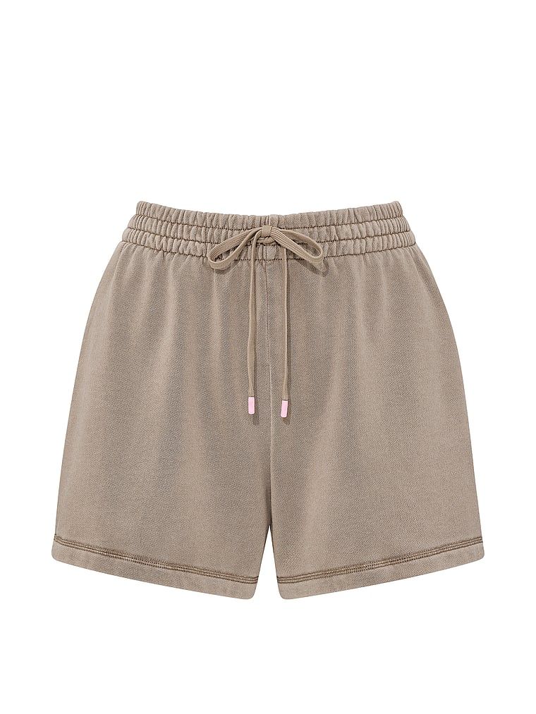 Froté bavlněné kraťasy mimo službu. Produkt je béžové barvy a pochází z kolekce Angel Essentials.