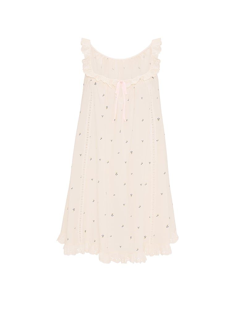 Vintage bavlněné noční košile Dream. Produkt má květinový vzor a pochází z kolekce Victoria's Secret.