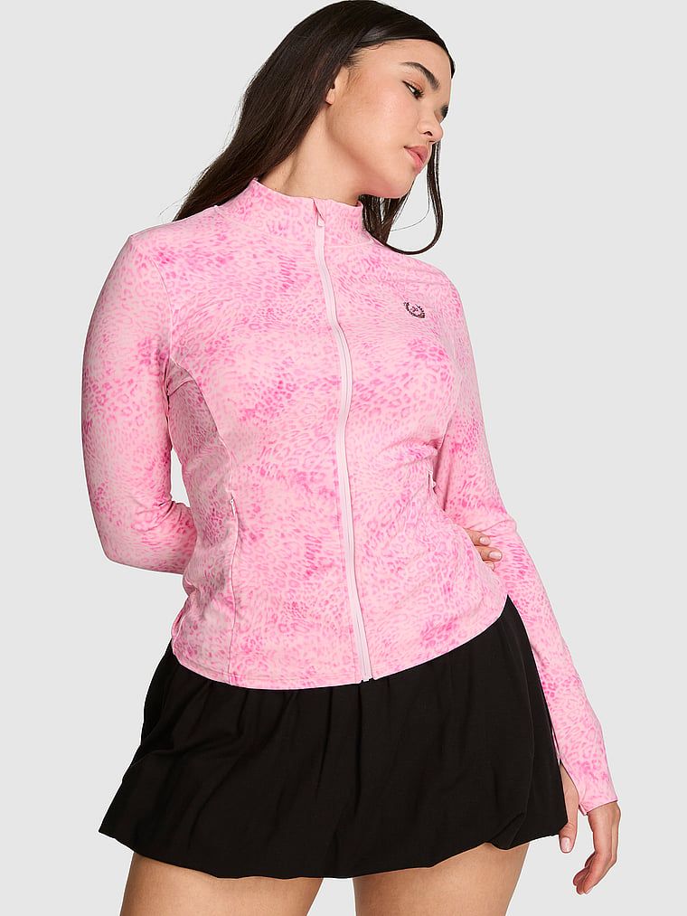 Bunda PINK Relay na zip po celé délce