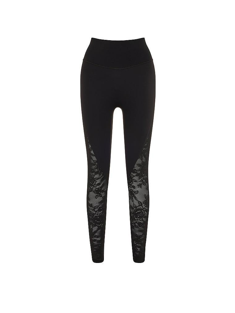 Legíny s vložkami VSX Elevate RoseFlex z krajek. Produkt je černý a pochází z kolekce VSX.