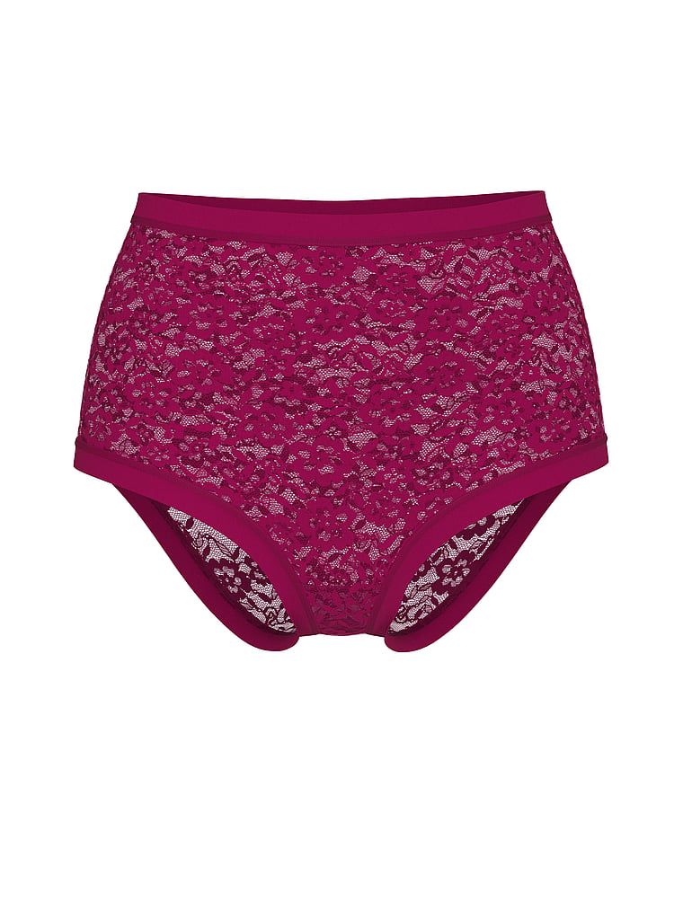 Krajkové kalhotky kalhotky s vysokým pasem No-Show . Produkt má růžovou barvu a pochází z kolekce No-Show.