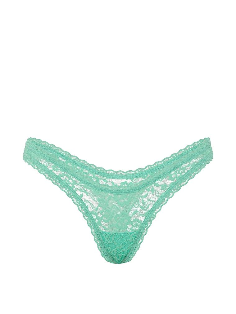 Ultra-Mini Scoop krajkové tanga. Produkt je modré barvy a pochází z kolekce Lacie.