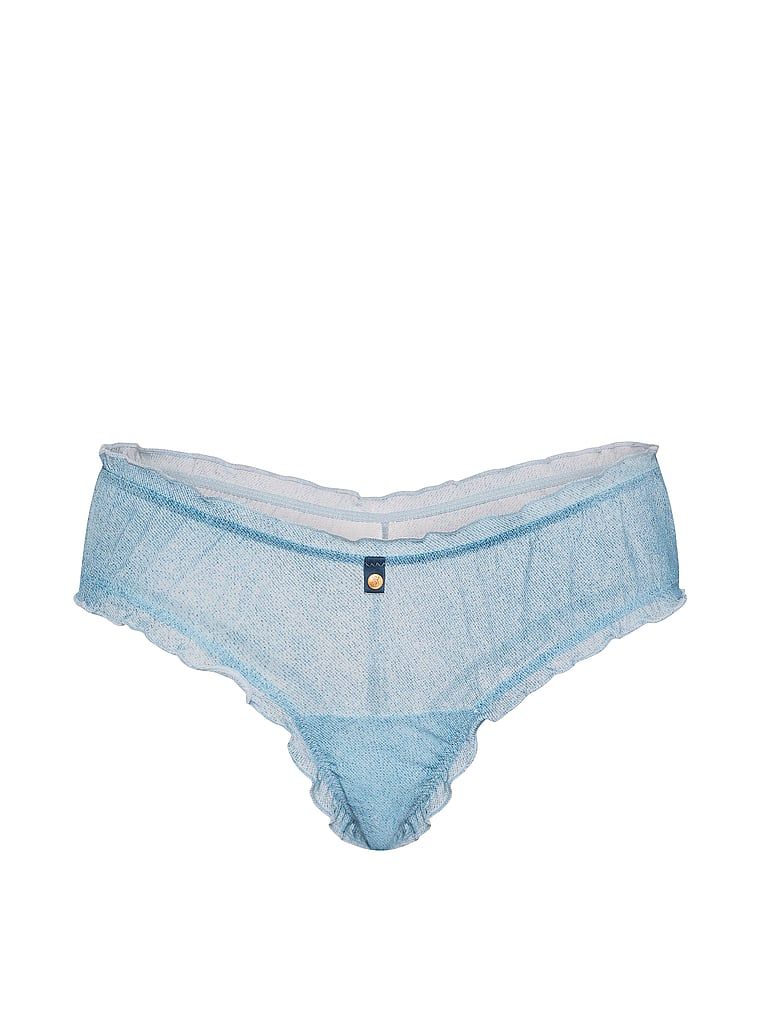 Kalhotky s volánky Denim Cheeky. Produkt je vzorovaný a pochází z kolekce Very Sexy.